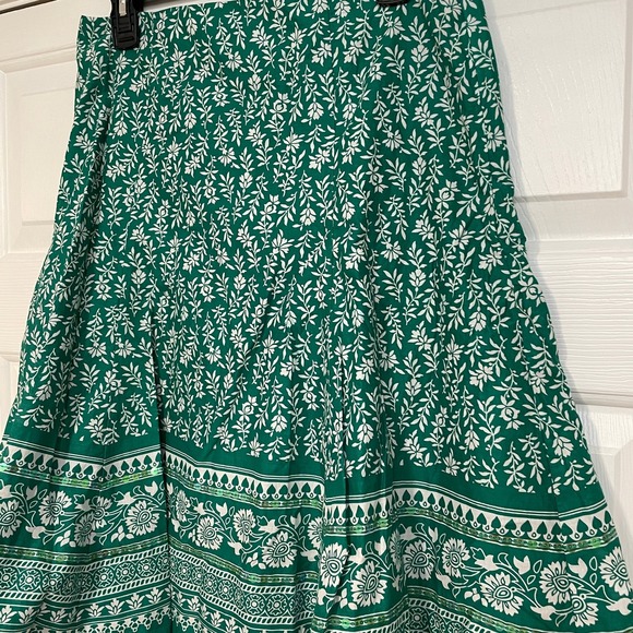 Apt. 9 Dresses & Skirts - Apt.‎ 9 Cotton Floral A Line Swing Midi Green White Sequin Detail Lined S